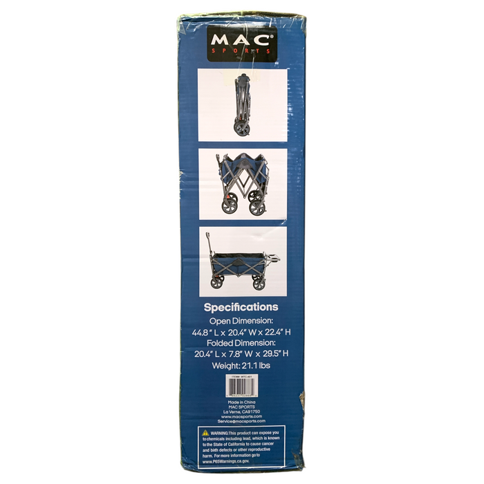 Mac Sports Classic MacWagon with Zippered Tailgate and Table