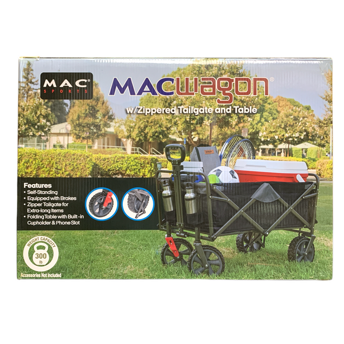 Mac Sports Classic MacWagon with Zippered Tailgate and Table