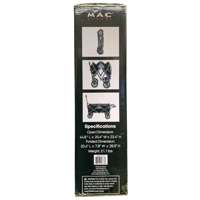 Mac Sports Classic MacWagon with Zippered Tailgate and Table