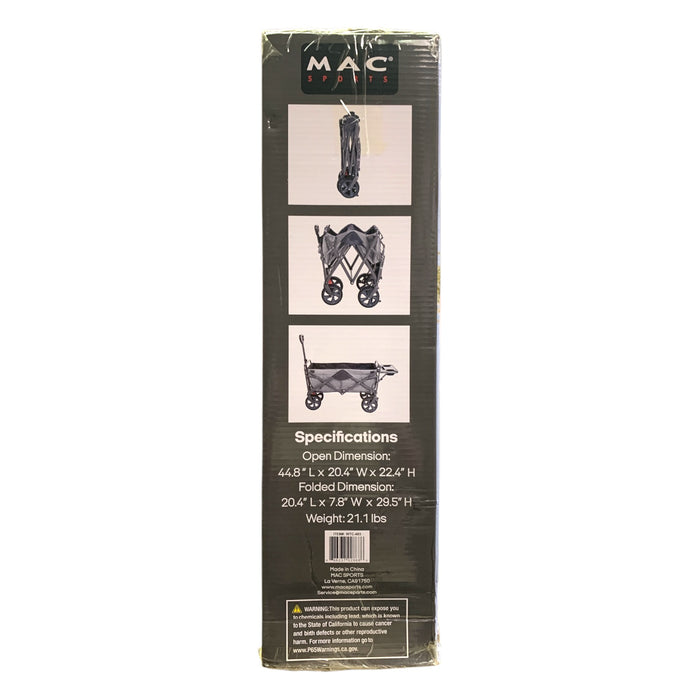 Mac Sports Classic MacWagon with Zippered Tailgate and Table