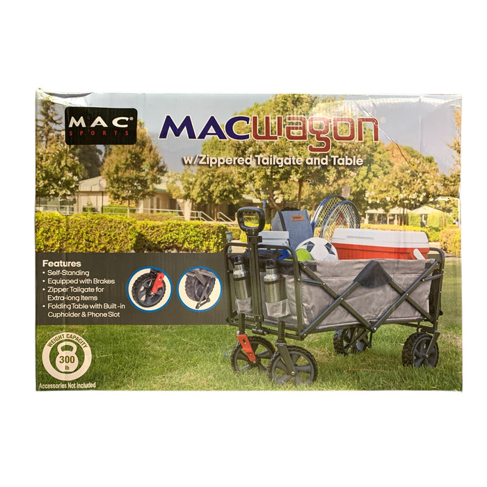 Mac Sports Classic MacWagon with Zippered Tailgate and Table