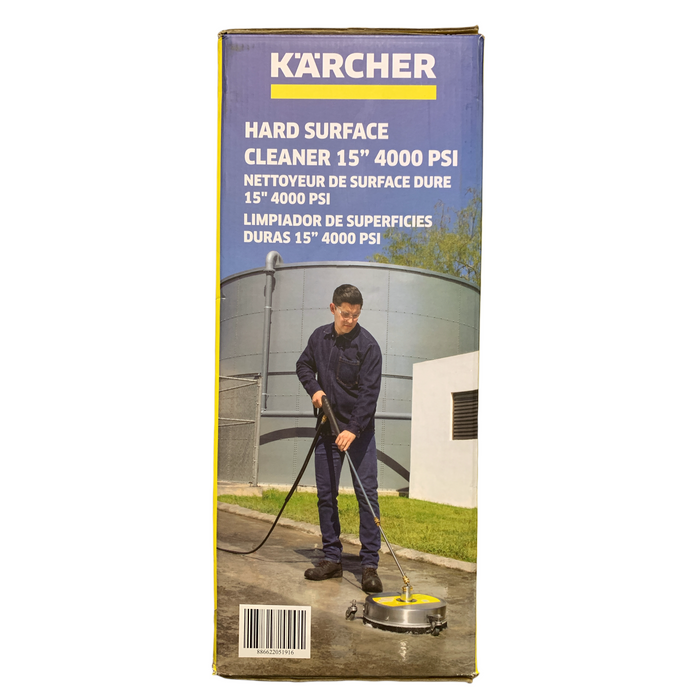 Karcher 15" Hard Surface Cleaner with Casters, 4000 PSI for Gas Pressure Washer