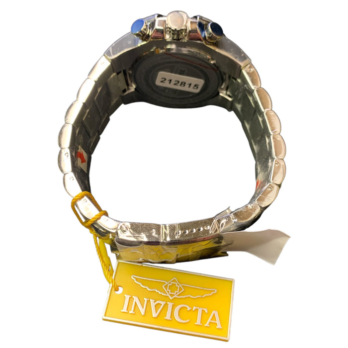 Invicta Men's 'Bolt' 52mm Quartz Watch, Stainless Steel, Black/Silver Bezel