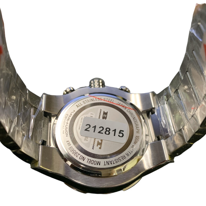 Invicta Men's 'Bolt' 52mm Quartz Watch, Stainless Steel, Black/Silver Bezel