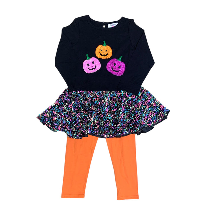 Counting Daisies Grils 2-Piece Haloween Tutu and Legging Set