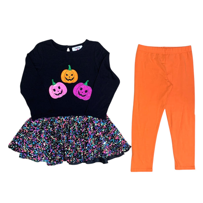 Counting Daisies Grils 2-Piece Haloween Tutu and Legging Set