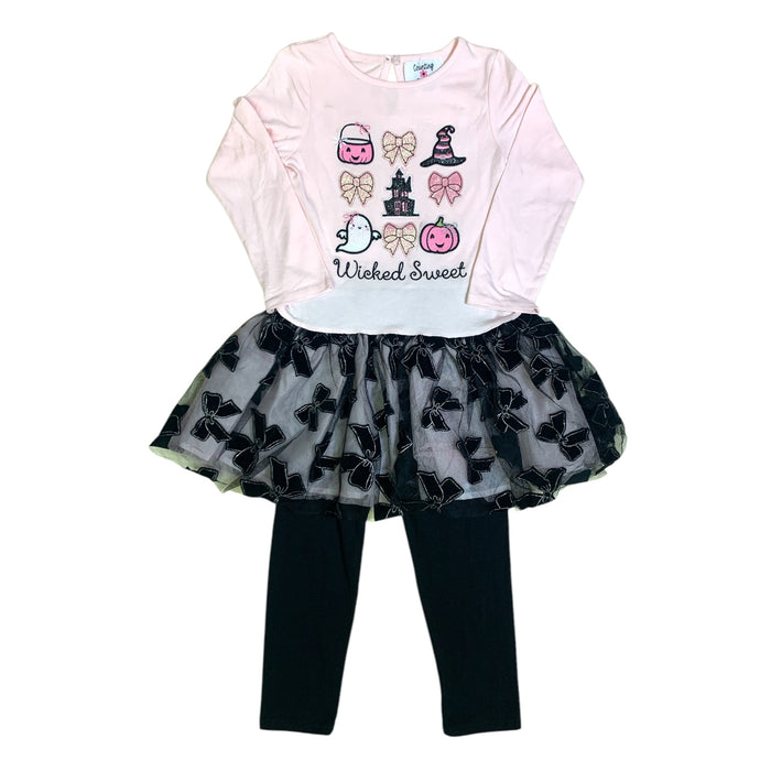 Counting Daisies Grils 2-Piece Haloween Tutu and Legging Set