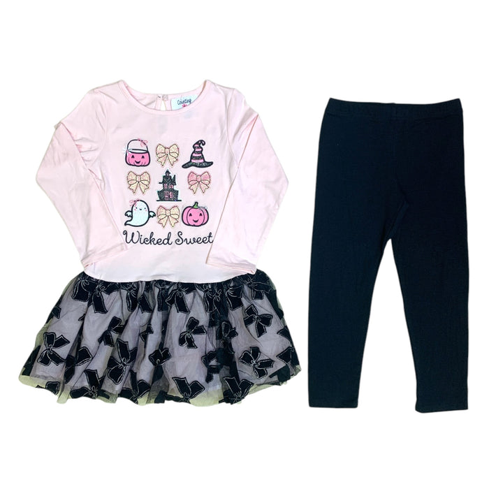 Counting Daisies Grils 2-Piece Haloween Tutu and Legging Set