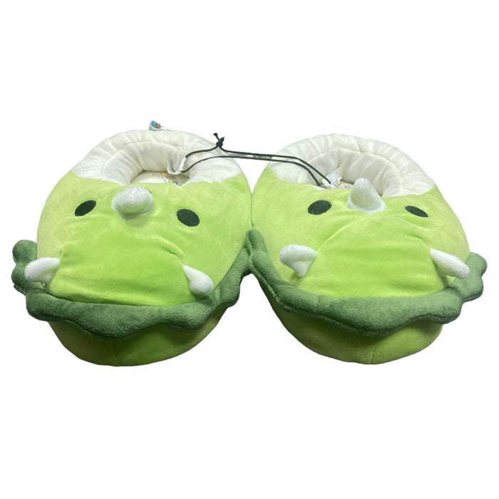 Squishmallows Youth Soft Padded Character Step In Slipper, Green Dino, 4/5