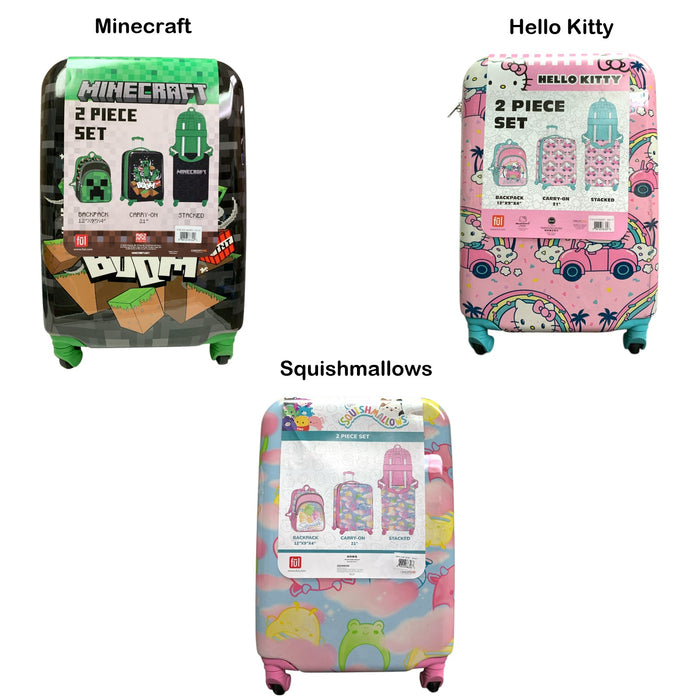 Ful Kid's 2-Piece Luggage Set, Backpack and Carry-On Combo