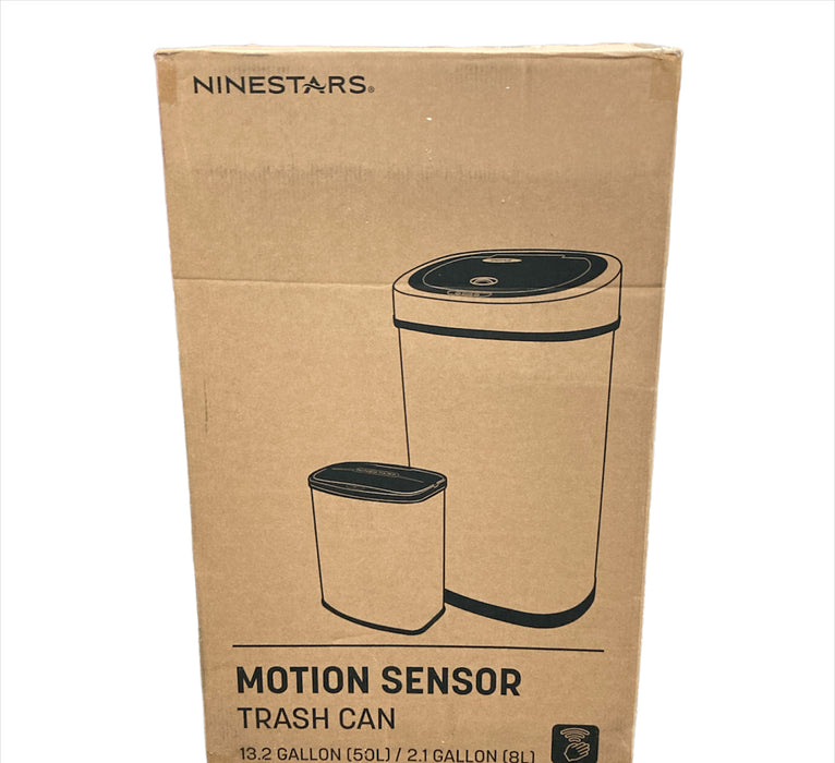 Nine Stars 13.2 Gal / 50L + 2.1 Gal / 8L Motion Sensor Trash Can Combo