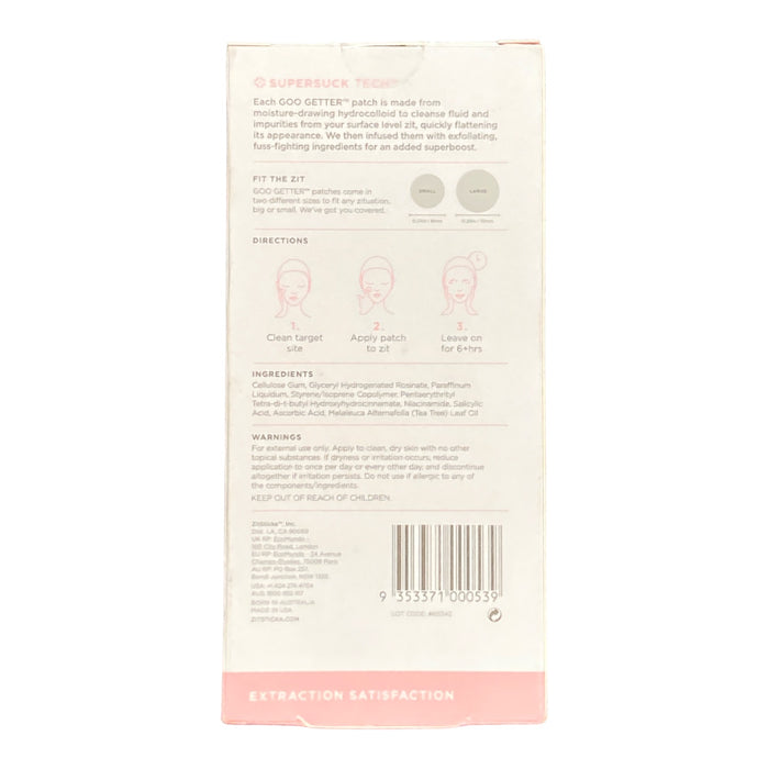 ZitSticka GOO GETTER Surface Extraction Pimple Patches, 90 ct.