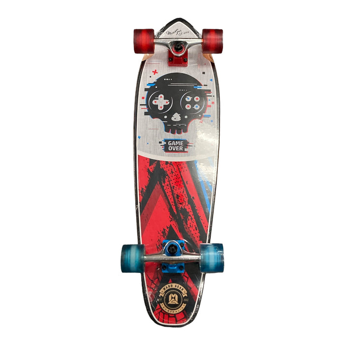 MADD GEAR Complete Cruiser Skateboard - 32” x 9” - Game Over