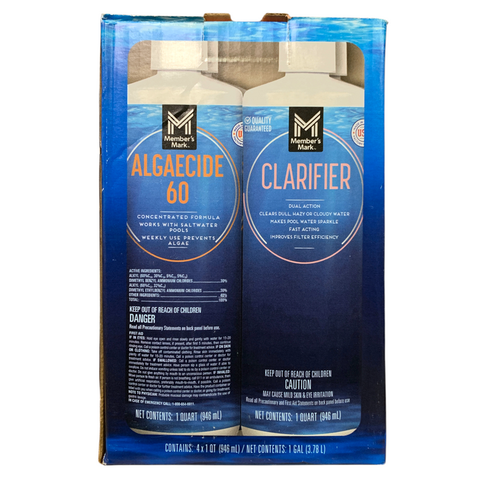 Member's Mark Algaecide 60 & Clarifier Bonus 4-Pack, 2 Quarts of Each