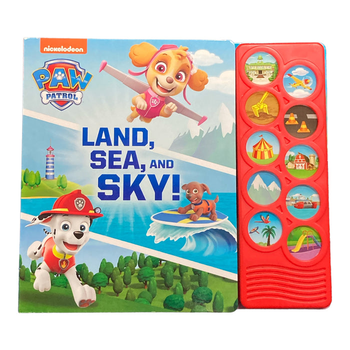 PAW Patrol - Land, Sea, and Sky! - 10-Button Sound Book - PI Kids