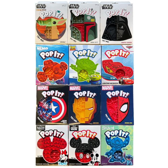 POP IT! Licensed - Select from Disney, Star Wars, Pixar, Marvel