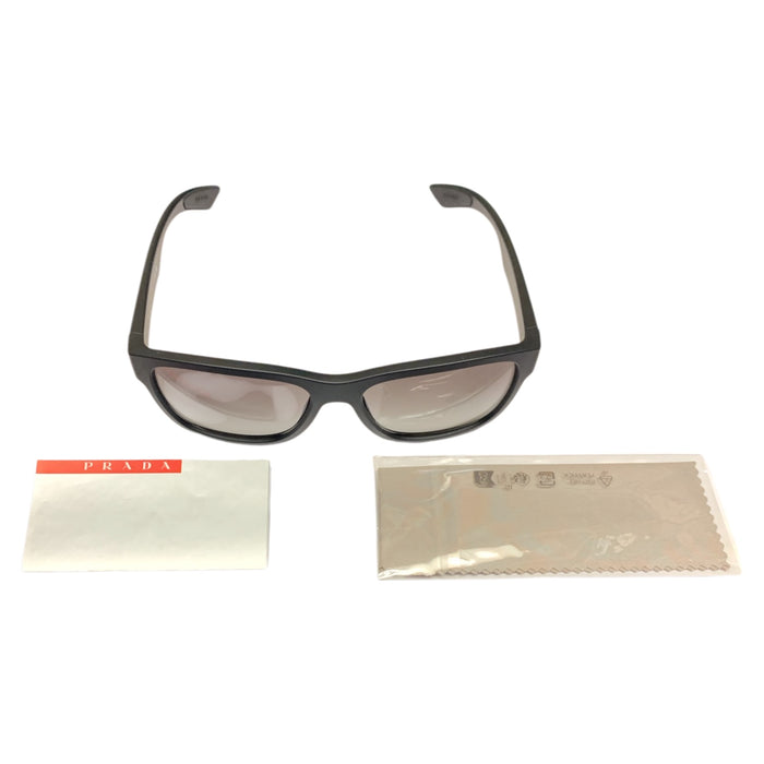 Prada Linea Rossa SPS 03Q Matte Black Sunglasses, Grey Gradient Lenses, 57-17