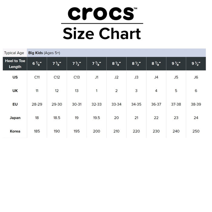 Crocs Kids Size Shoe Size Crocs Mens Sizing Crocs Kid's Classic