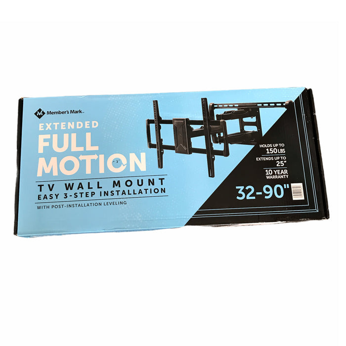 Member's Mark Full Motion Extended TV Wall Mount for 32"-90" TVs