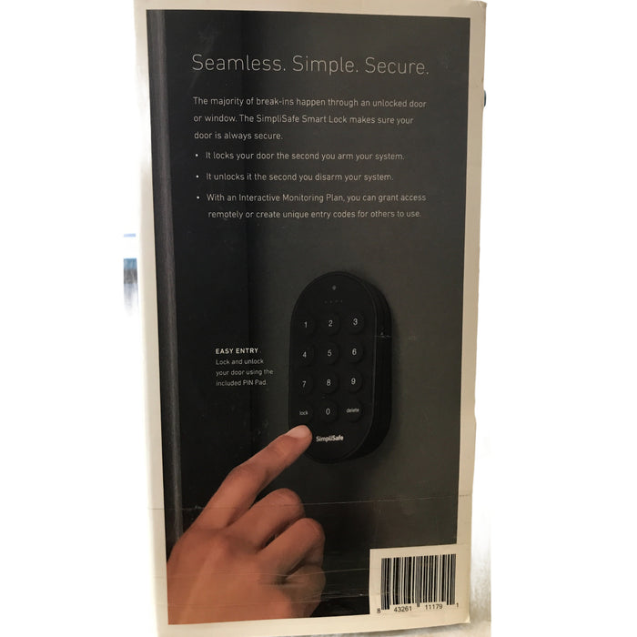 SimpliSafe Smartlock Compatible with SimpliSafe Home Security System, Black