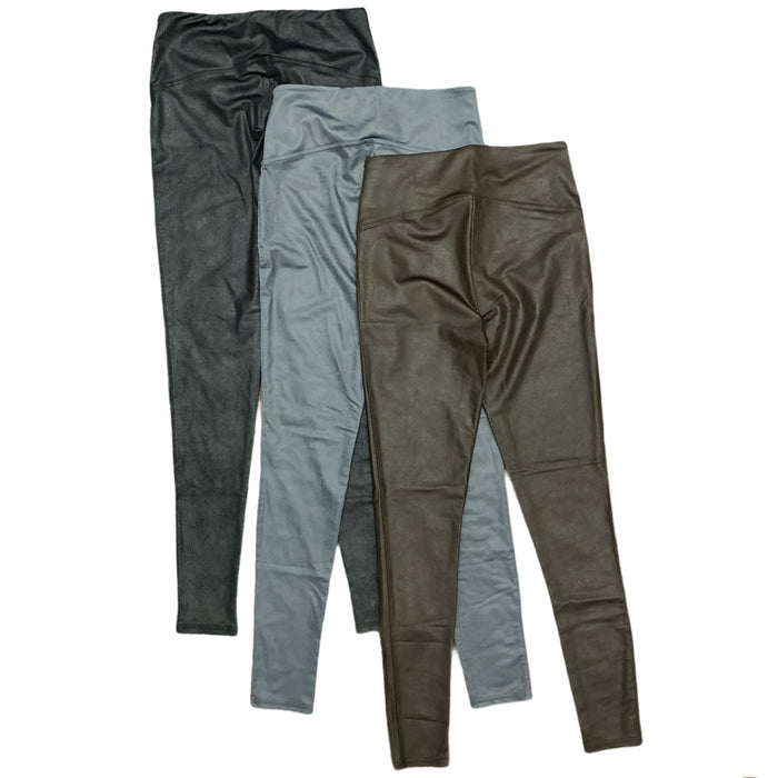 Seven7 Women's High Rise Stretch Faux Leather Legging