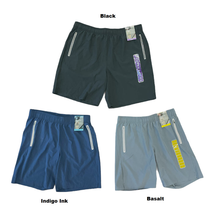 Member's Mark Men's Quick Dry Active Performance Stretch Shorts, Zip Pockets