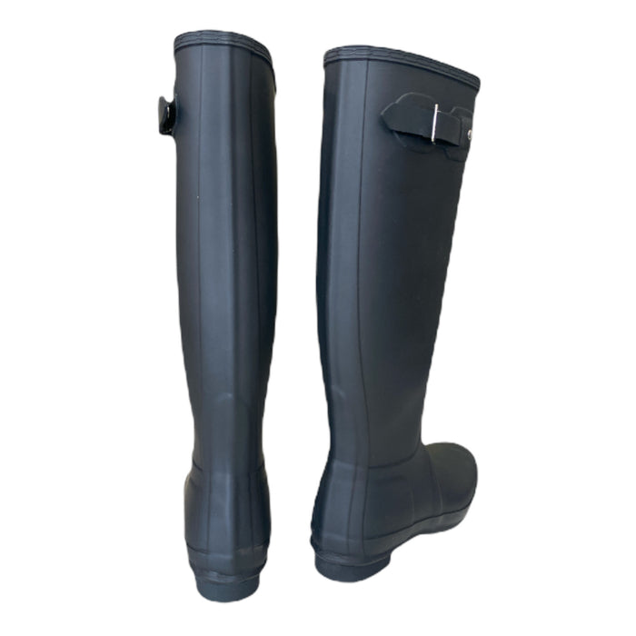 Hunter Women's Original Tall Waterproof Rain Boot, Matte Black, Size 8