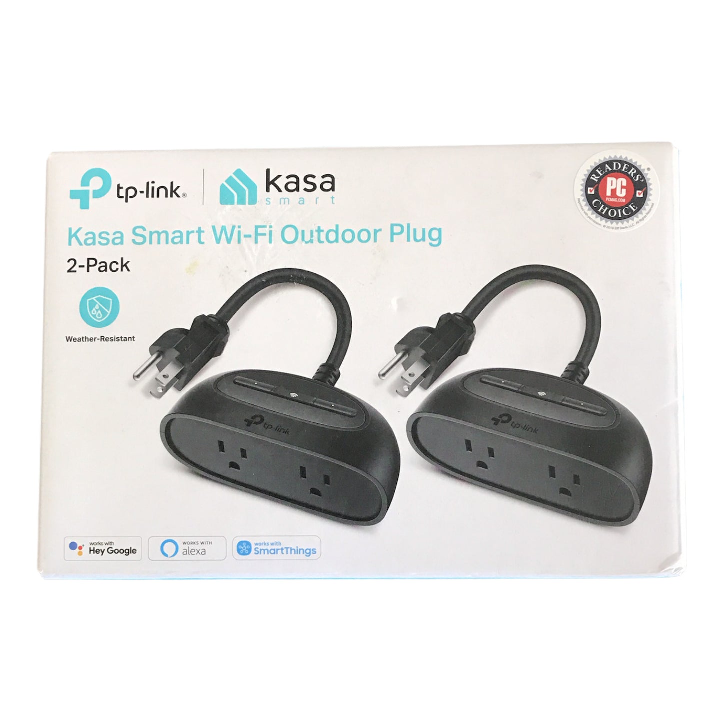 2 PACK: TP-Link KP400 Kasa Smart Wi-Fi Outdoor Plug Fire Retardant