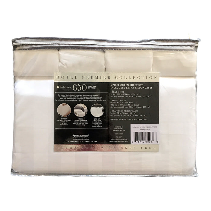 Hotel Premier Collection 650 Thread Count Egyptian Cotton, 6 Piece Set