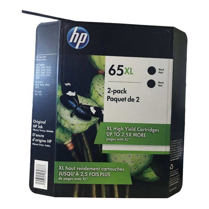 HP 65XL 2-Pack High Yield Black Original Ink Cartridge