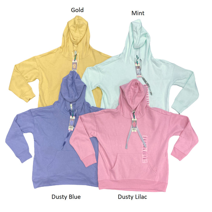 Green Tea Women's Comfortable Pastel Spring Hoodie w/ Front Pocket