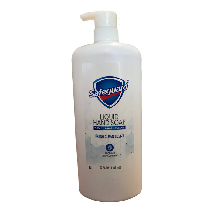 Safeguard Liquid Hand Soap, Micellar Deep Cleansing, Fresh Clean Scent (40 oz.)