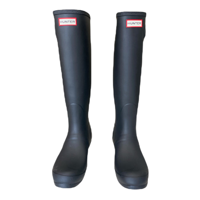 Hunter Women's Original Tall Waterproof Rain Boot, Matte Black, Size 8