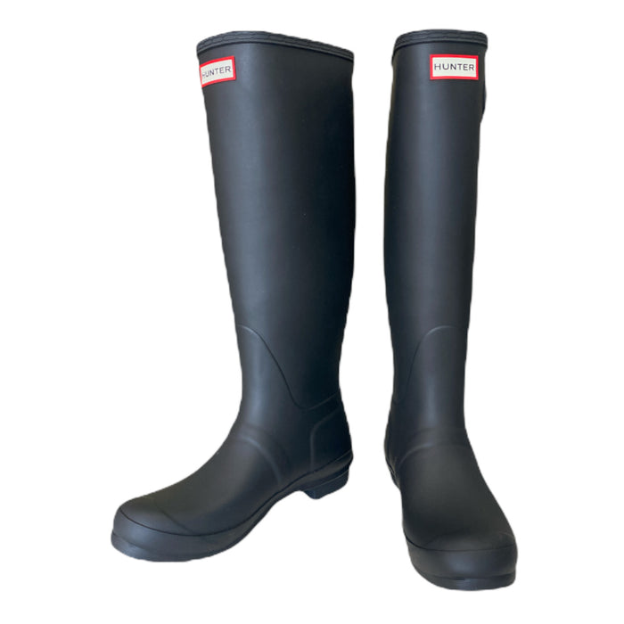 Hunter Women's Original Tall Waterproof Rain Boot, Matte Black, Size 8