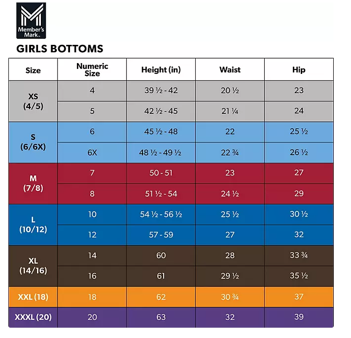 Member's Mark Girls Pull-On Side Pockets 7/8 Length Active Legging