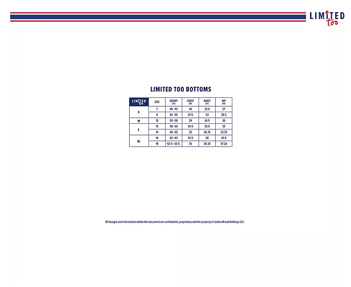 Limited Too Girls Stretch Elastic Hem Parachute Jogger