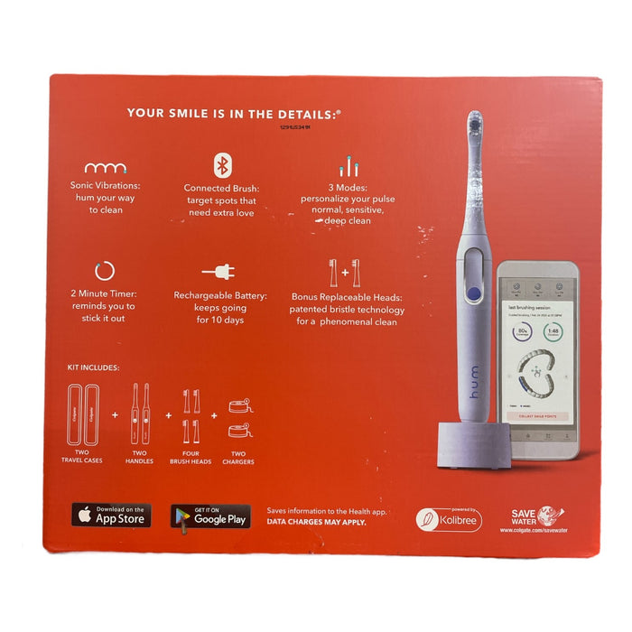 hum by Colgate Rechargeable Sonic Electric Toothbrush with Travel Case (2 pk.)