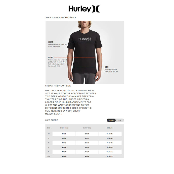 Hurley Men's Short Sleeve Classic Crew Neck Graphic T-Shirt