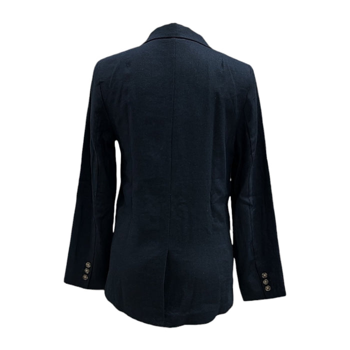 Express Women's Classic Lightweight Boyfriend Fit Linen Blend Blazer