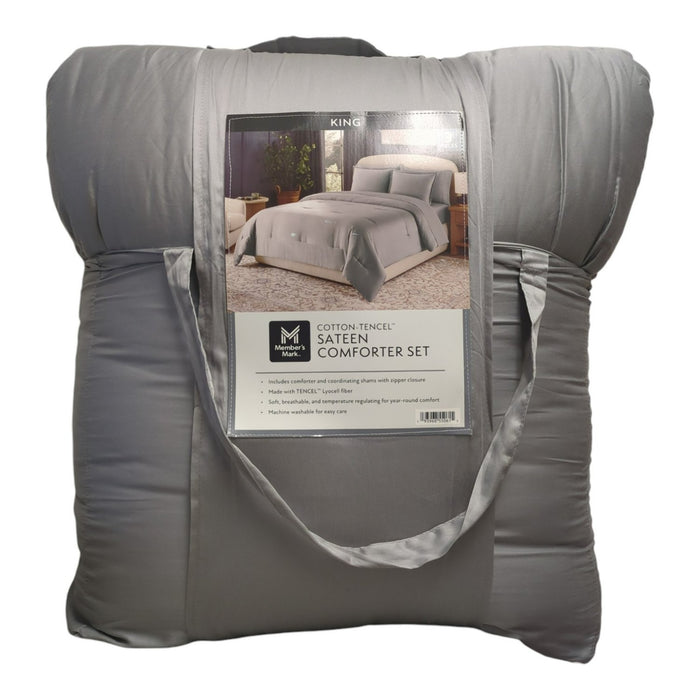 Member’s Mark 3-Piece Cotton-Tencel Sateen Comforter Set, King