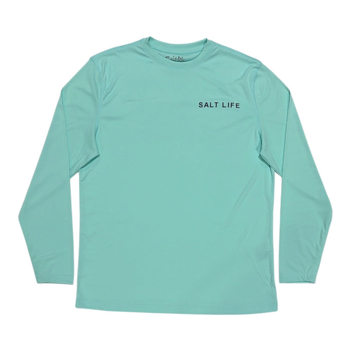 Salt Life Men's Long Sleeve Regular Fit Lightweight Crew Neck UV Logo Tee