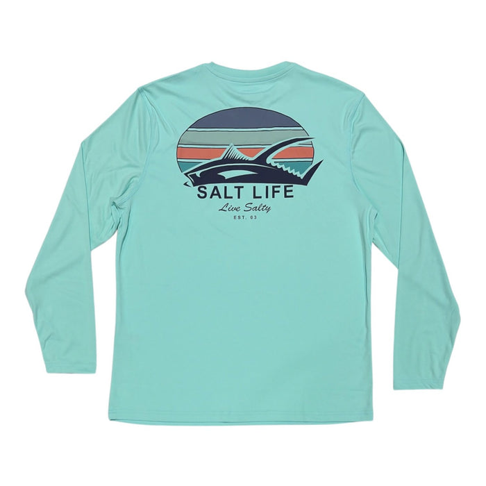 Salt Life Men's Long Sleeve Regular Fit Lightweight Crew Neck UV Logo Tee