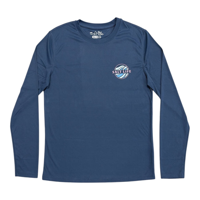 Salt Life Women's Long Sleeve Regular Fit Lightweight Crew Neck UV Logo Tee