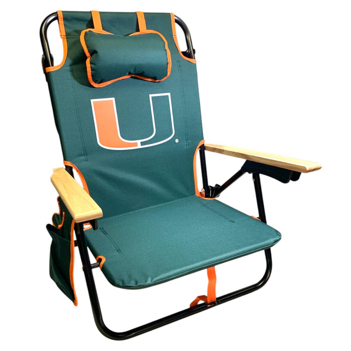 Logo Brands Officially Licensed NCAA Reclining Beach Chair