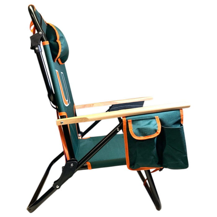 Logo Brands Officially Licensed NCAA Reclining Beach Chair