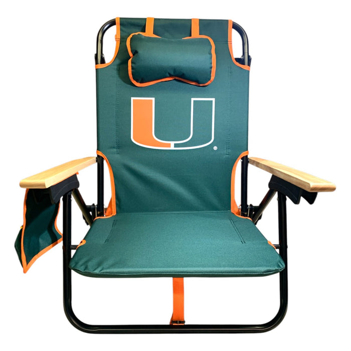 Logo Brands Officially Licensed NCAA Reclining Beach Chair