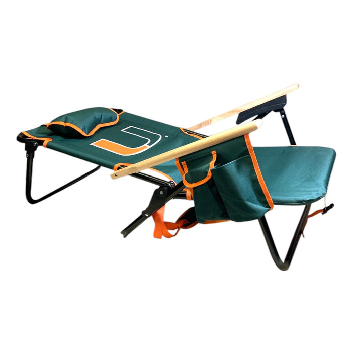 Logo Brands Officially Licensed NCAA Reclining Beach Chair