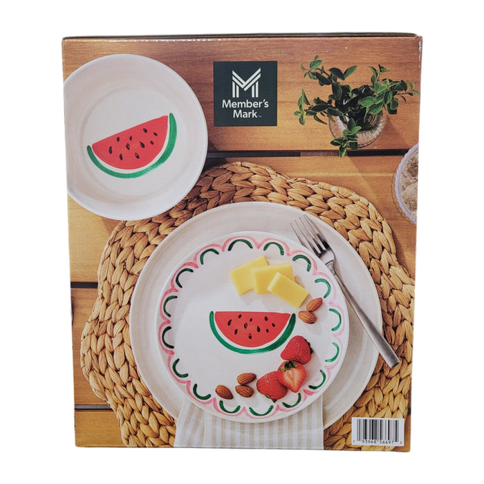 Member's Mark 12-Piece Bamboo Melamine Indoor/Outdoor Dinnerware Set