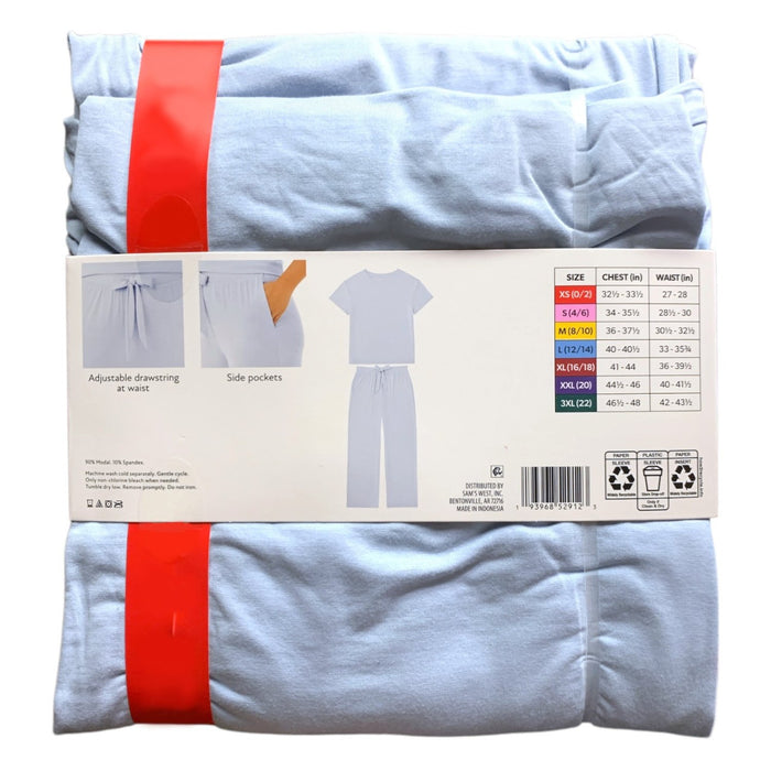 Member's Mark Women's DreamMark Short Sleeve Tee & Pant Pajama Set