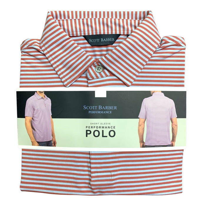 Scott Barber Men's Short Sleeve Performance Polo, Classic Fit